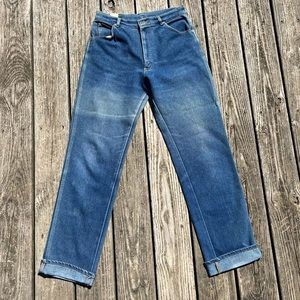 Vintage 70s Lee Jr. Stretch Riders Medium Wash High Rise Straight Leg Jeans